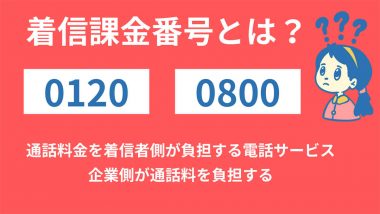 0800は「着信課金番号」：折り返しても通話料はかからない1