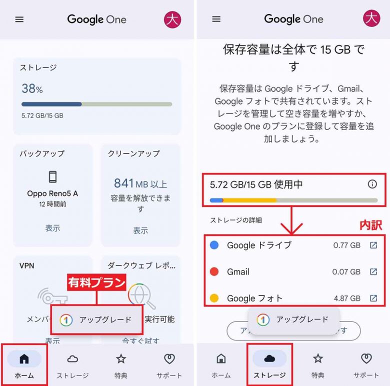 GoogleフォトとGoogle Oneは何がどう違う？の画像3