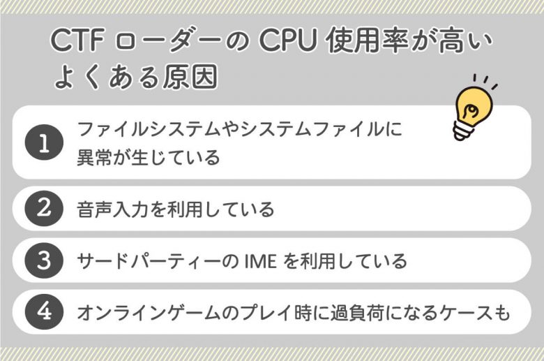 CTFローダーとは？ 機能の役割・CPU使用率が高いときに停止しても大丈夫？ 対処法は？の画像3