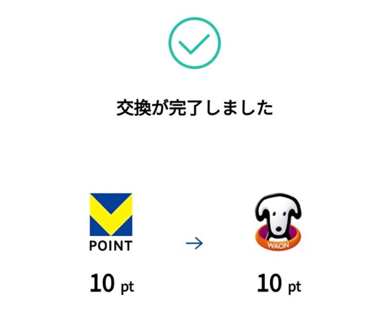 VポイントとWAON POINTを交換することは可能1