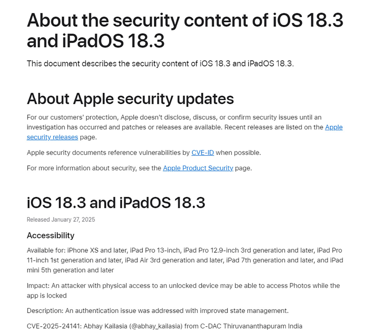 iPhoneの「iOS 18.3」がリリース！ 計算機の機能復活やSiri、Apple Musicの不具合も修正の画像2