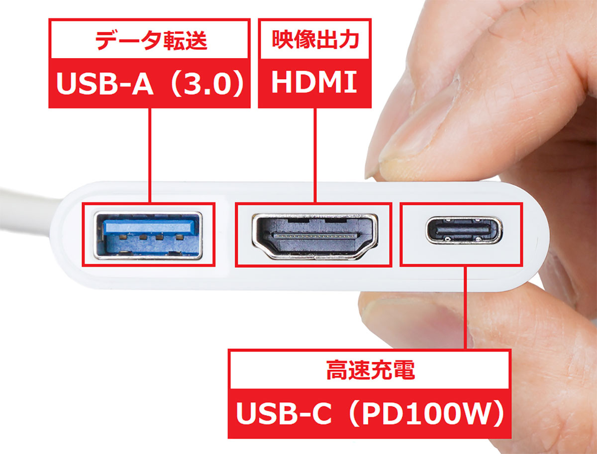 ダイソーの「Type-C 3in1HUB」があればスマホもNintendo Switchも大画面テレビに表示できる！の画像2