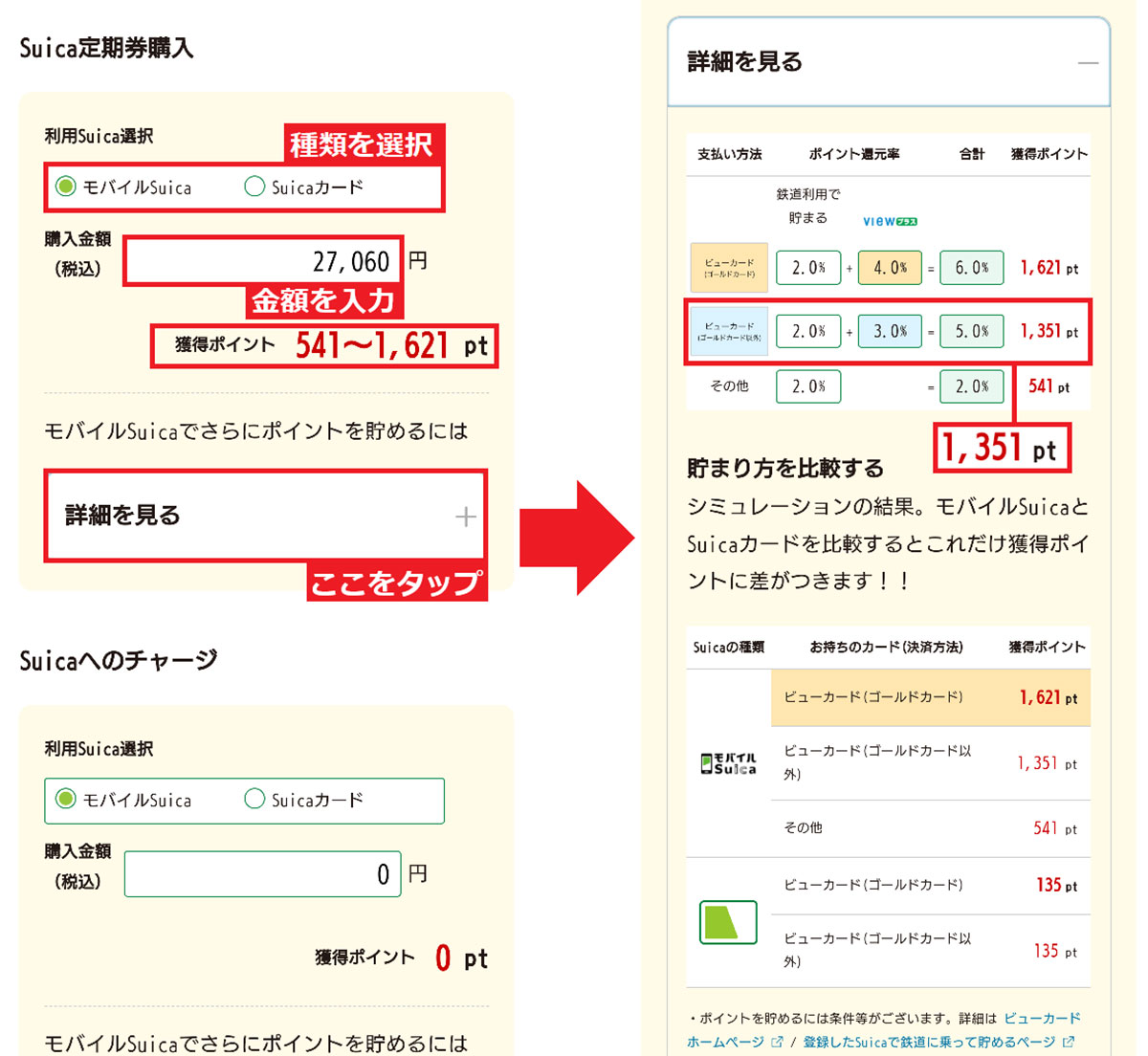 【Suica】JRE POINTがいくら貯まるかすぐ分かる「JRE POINT ポイントシミュレーション」が超便利の画像2