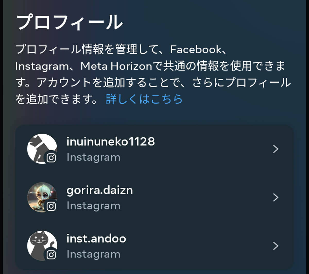 【5】アプリで管理できるインスタグラムアカウントは5つまで