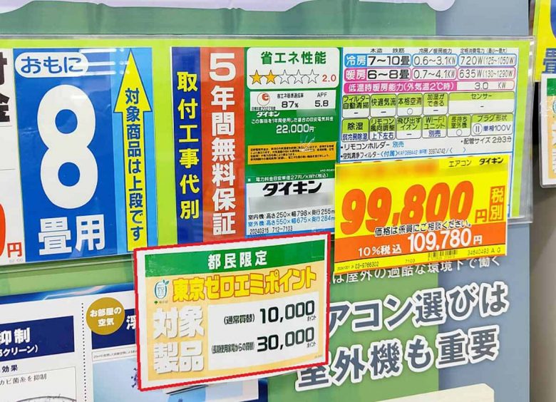 家電買い替えで最大8万円値引きの「東京ゼロエミポイント」、実は最大値引きを狙うのはかなり難しい!?【東京都民限定】の画像1