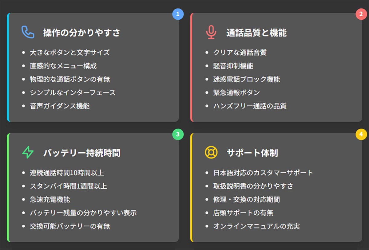 「通話のみ」でスマホを選ぶ際の機種例2