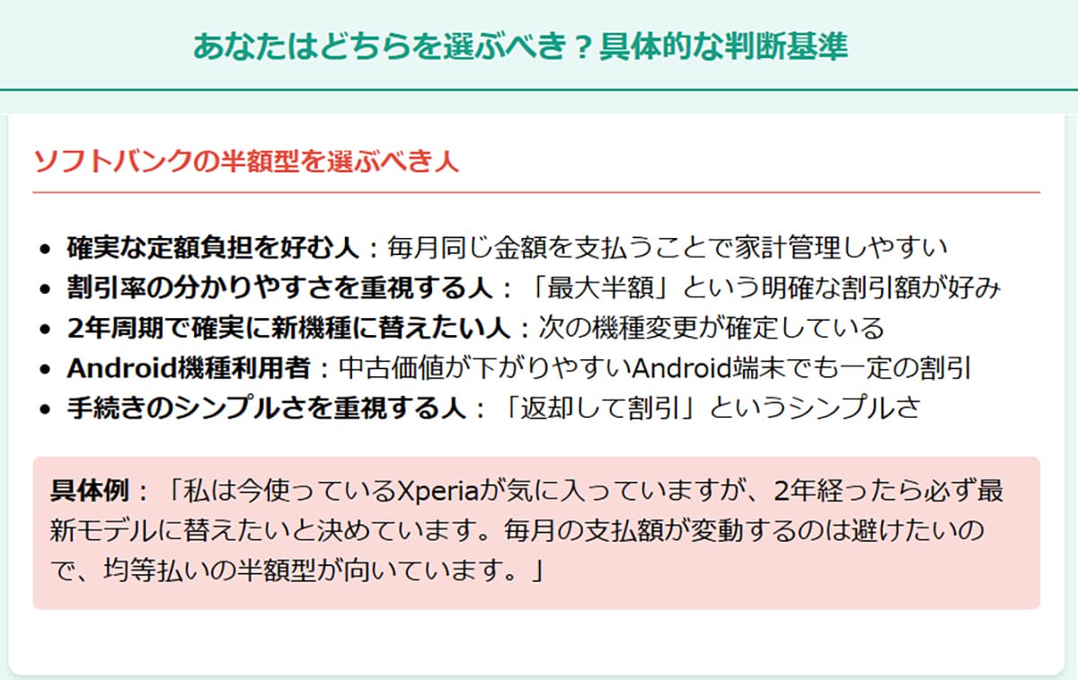 キャリアの購入プログラムを賢く選ぶためのポイント1