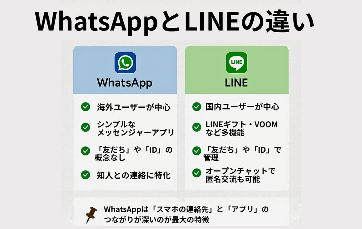 WhatsAppとは? | LINEと異なり「ID」「友だち」「友だち申請」は存在しない1