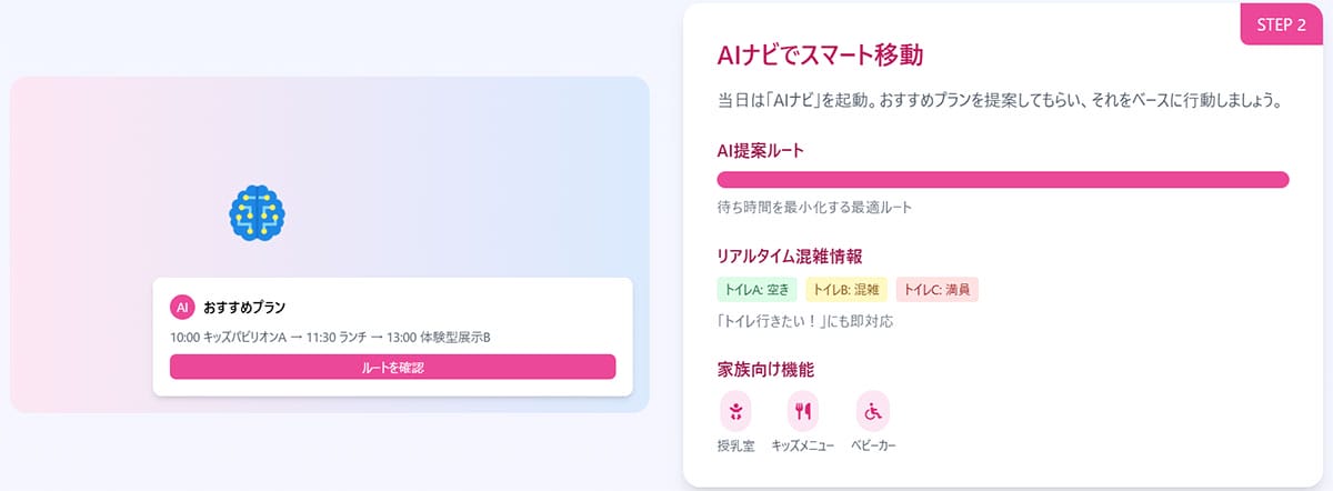 3つの万博アプリの利用シーン2