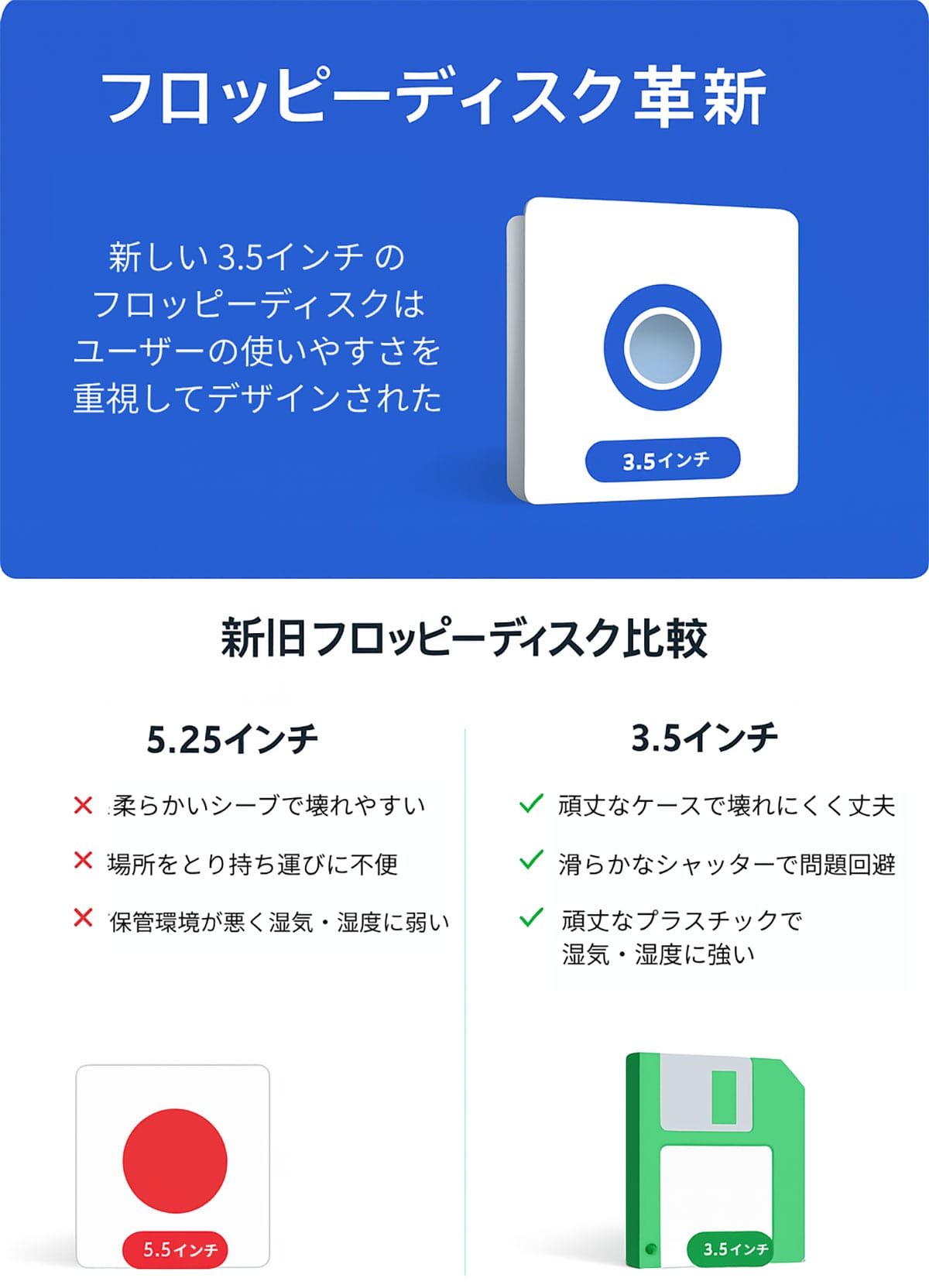 3.5インチフロッピーディスクの登場1