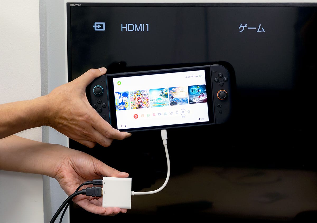ダイソーの「Type-C 3in1 HUB」を使ってSwitch 2を大画面テレビに表示できるのか実際に試してみた!の画像6