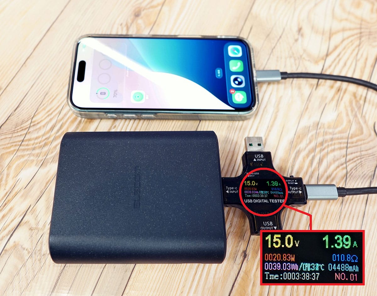 発火の心配なし!? エレコムの“安全系”モバイルバッテリー2機種を実際に充電テストしてみたの画像9