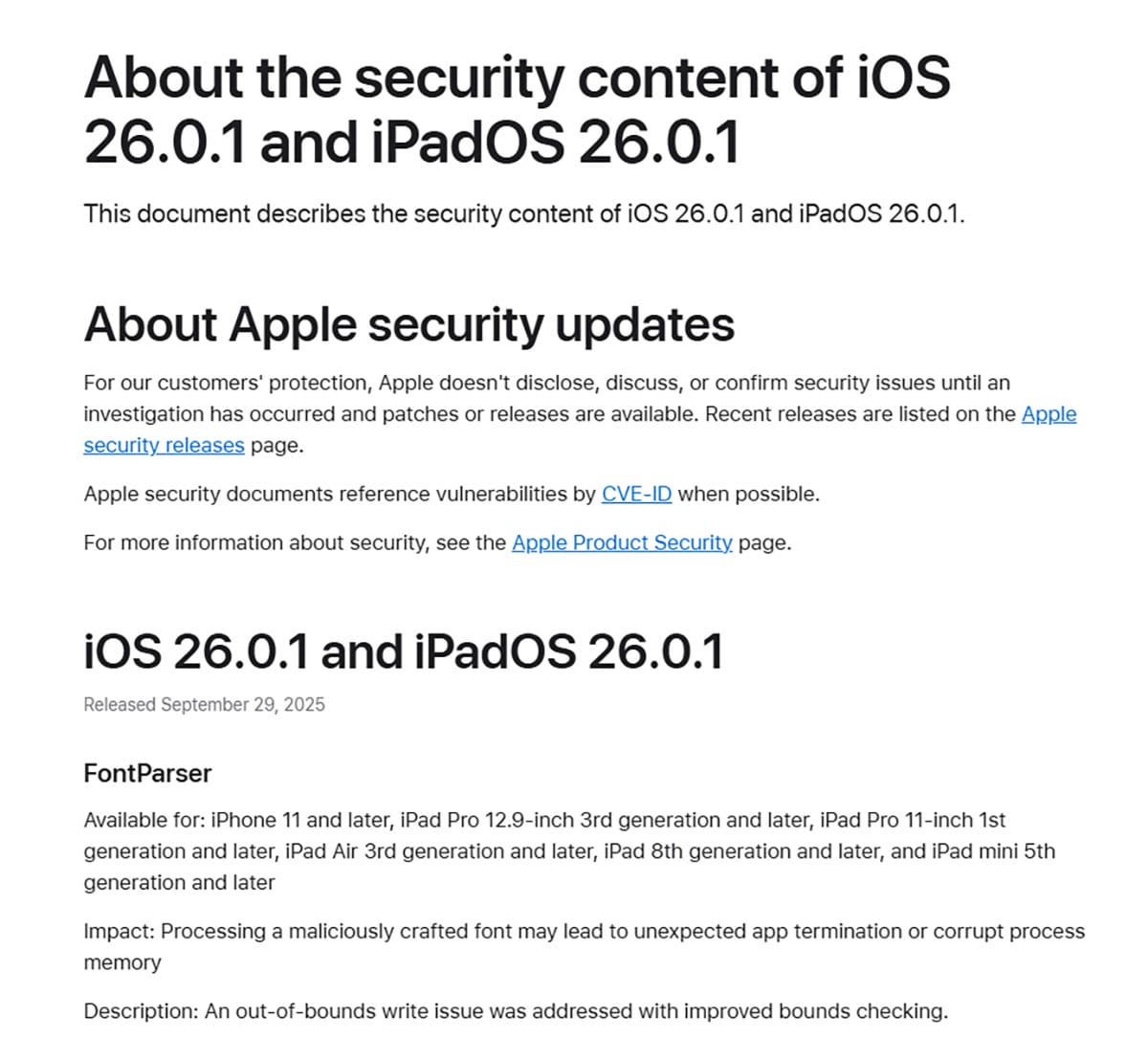 早くもiPhone「iOS 26.0.1」がリリース！ Wi-Fi、Bluetooth、データ通信の不具合を解消！の画像3