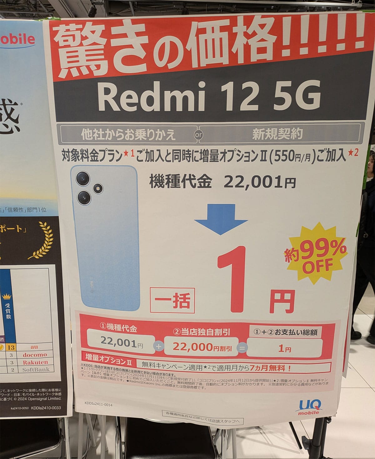 端末割引の縮小1