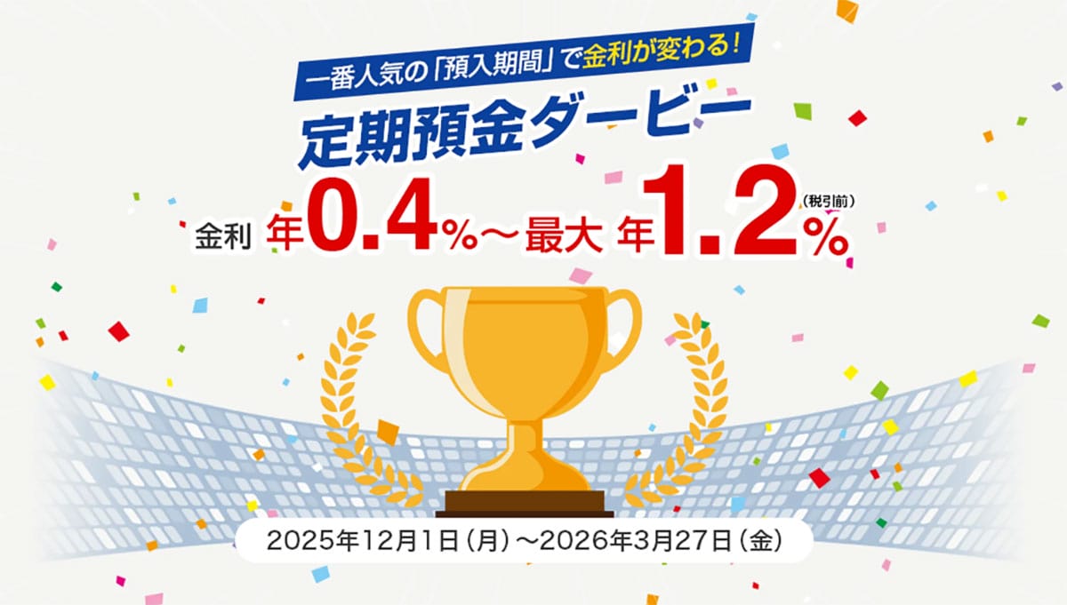 ネット銀行金利ランキング、2位あおぞら銀行BANK支店(1.25%)1位は?【2025年12月版】の画像21