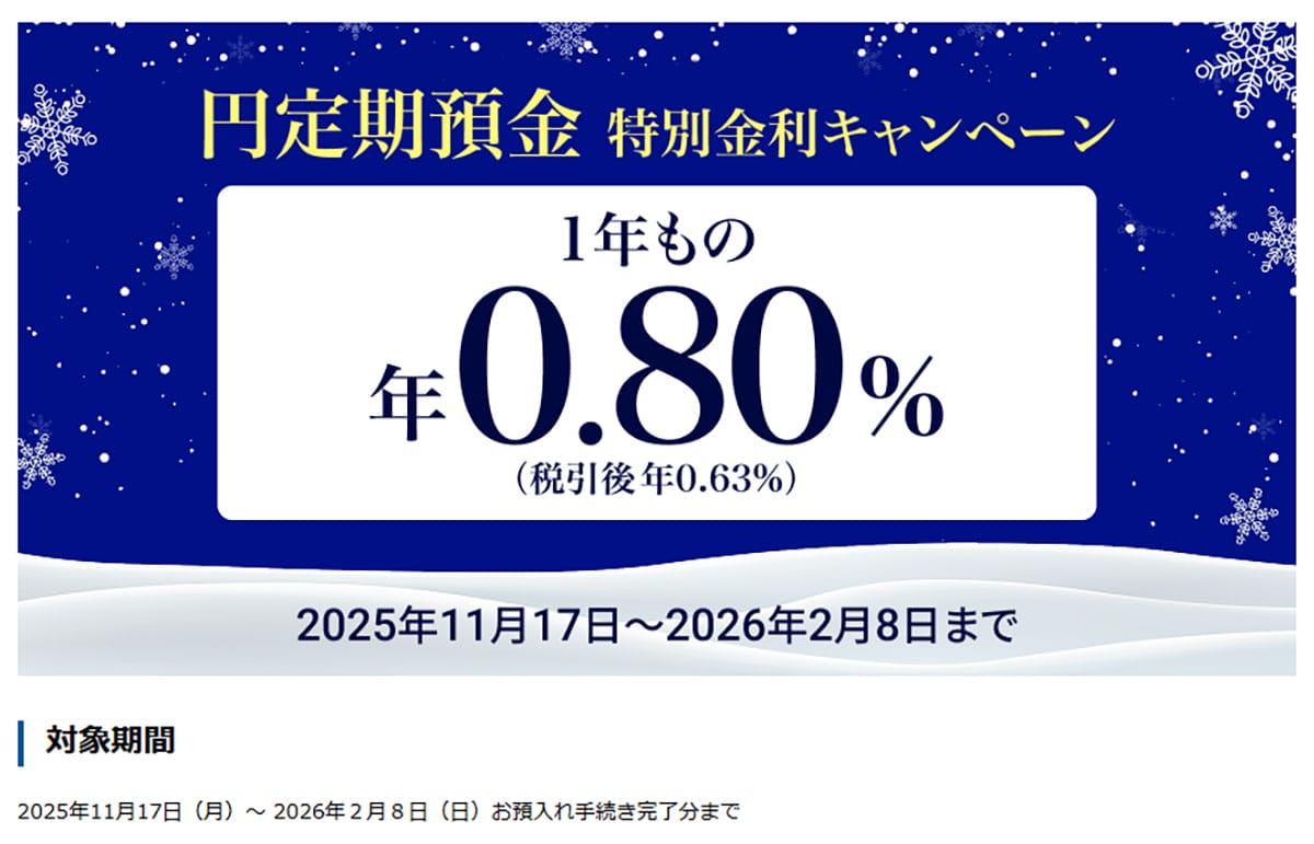ネット銀行金利ランキング、2位あおぞら銀行BANK支店(1.25%)1位は?【2025年12月版】の画像23
