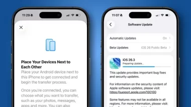 iPhoneの設定画面に表示された「Transfer to Android」オプションのスクリーンショット